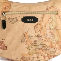 Mezzaluna Grande a Tracolla 1A Classe Alviero Martini linea Social Fusion Geo Classic e Nero LB99