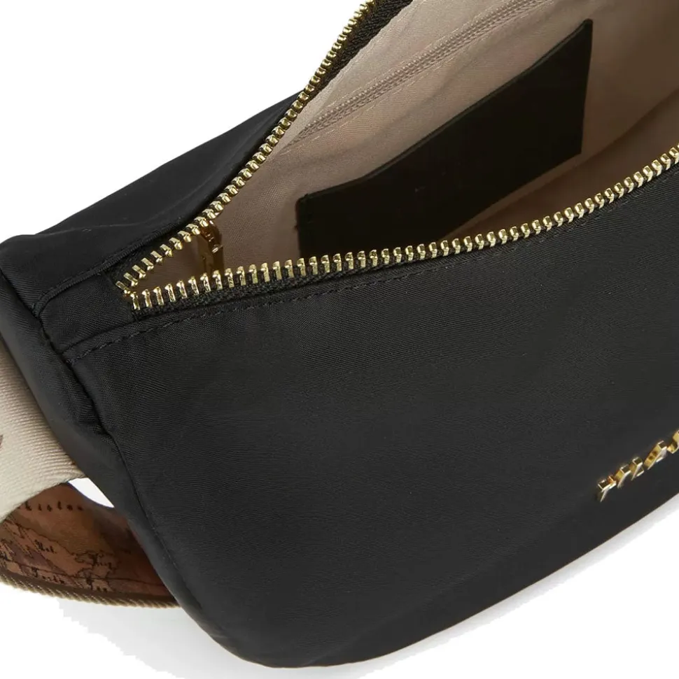 Mezzaluna Piccola a Tracolla 1A Classe Alviero Martini linea Nylon Eco Vibe Nero GZ67