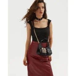 Mini Bag a Mano con Tracolla LOVE MOSCHINO linea City Pockets colore Nero