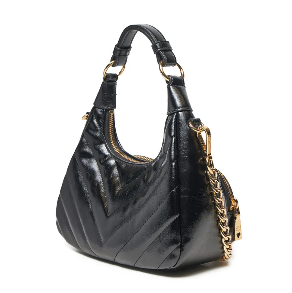 Mini Bag a Mano con Tracolla LOVE MOSCHINO linea City Pockets colore Nero