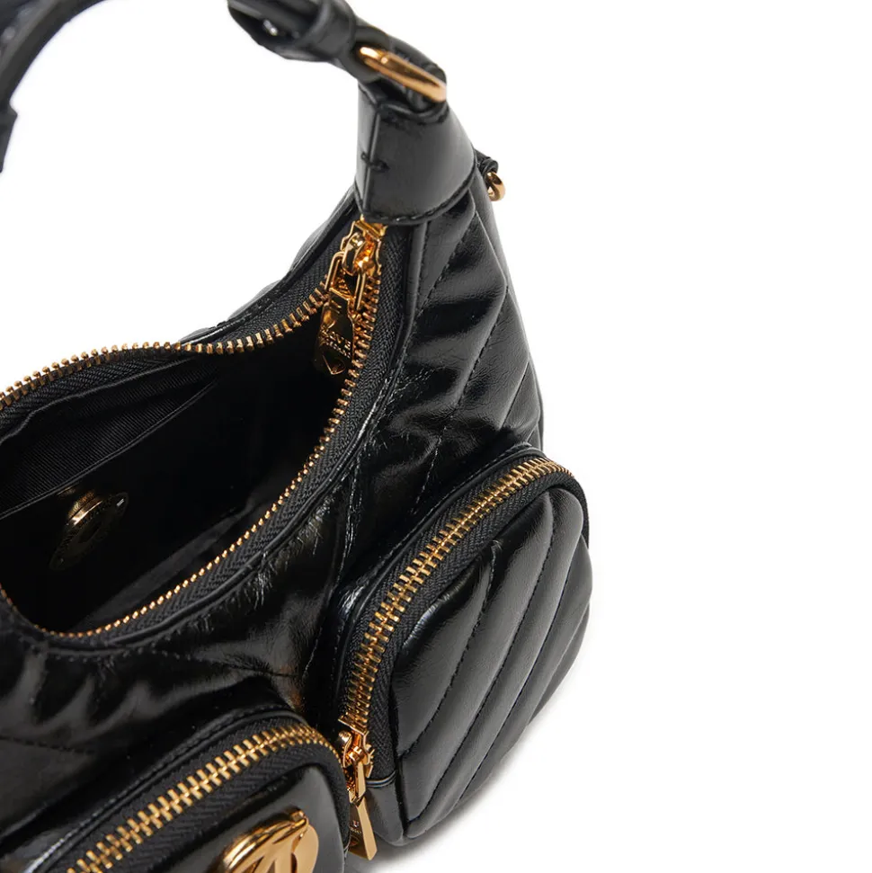 Mini Bag a Mano con Tracolla LOVE MOSCHINO linea City Pockets colore Nero
