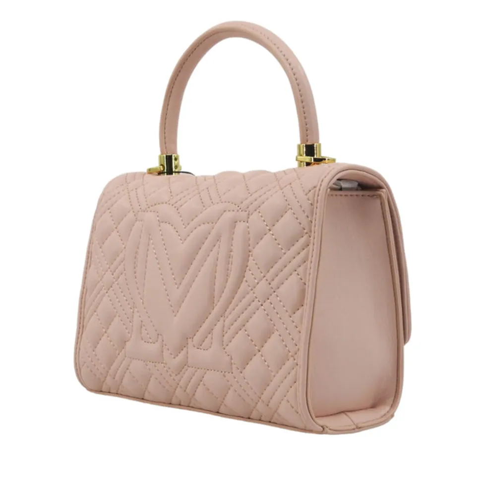 Mini Borsa a Mano LOVE MOSCHINO linea Quilted Tab color Cipria