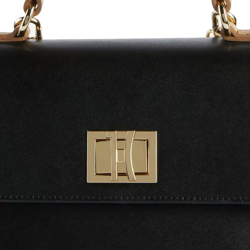 Mini Tote 1A Classe Alviero Martini linea Elegance Coast in Pelle Nera LC07