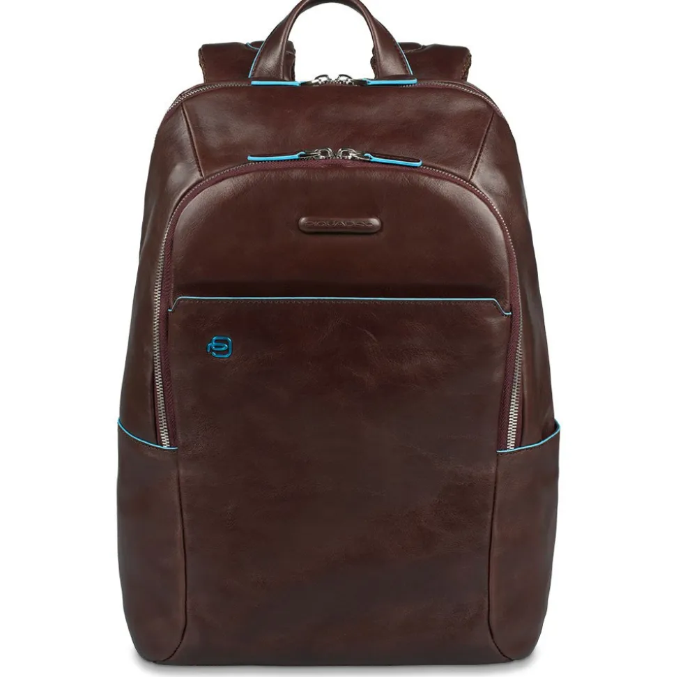 PIQUADRO Zaino Porta Pc 14" - linea Blue Square Pelle Mogano CA3214B2