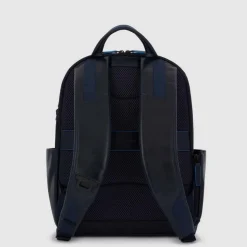 PIQUADRO Zaino Uomo in Pelle Blu con Porta IPad Linea Blue Square - CA5574B2V