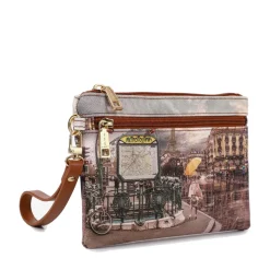 Pochette Donna con Zip Y NOT YES-342 Stampa Metrò Paris