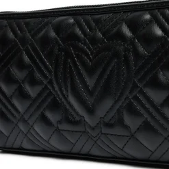 Pochette Donna LOVE MOSCHINO linea Quilted Nero con Logo Canna di Fucile