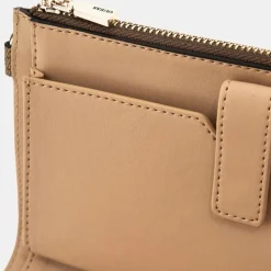 Pochette Donna Portacarte e Portatelefono GUESS linea Noreen Colore Latte Logo