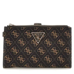 Pochette Donna Portacarte e Portatelefono GUESS linea Laurel Colore Brown Logo