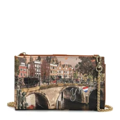Pochette Donna Portacarte e Portatelefono Y Not Stampa Autumn River YES-456