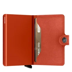 Porta Carte con Clip SECRID linea Original in Pelle Orange con RFID