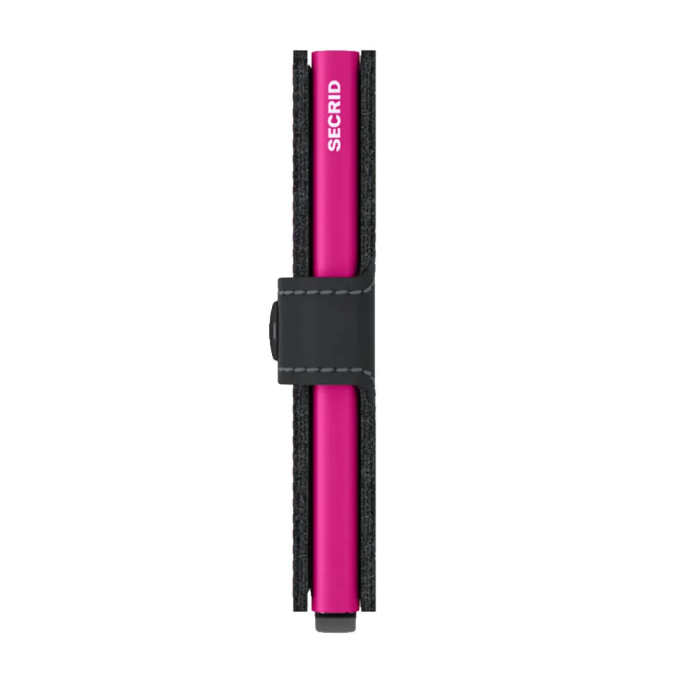 Porta Carte con Clip SECRID linea Miniwallet Matte Black e Fuchsia con RFID