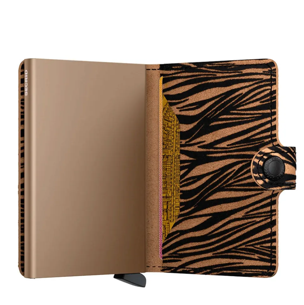 Porta Carte con Clip SECRID Miniwallet Zebra Beige con RFID