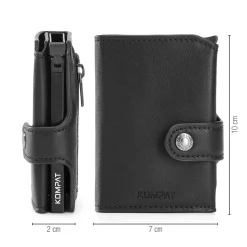 Portacarte KOMPAT linea Kompat X con RFID Colore Nero Carbon