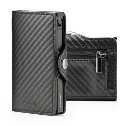 Portacarte KOMPAT linea Kompat S con RFID Colore Nero Carbon