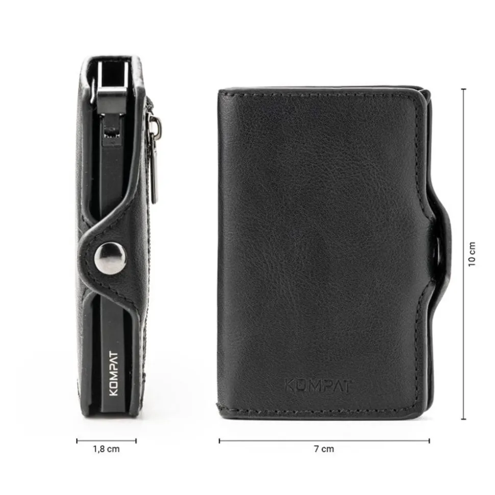 Portacarte KOMPAT linea Kompat S con RFID Colore Nero Carbon