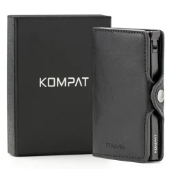 Portacarte KOMPAT linea Kompat S con RFID Colore Nero Carbon