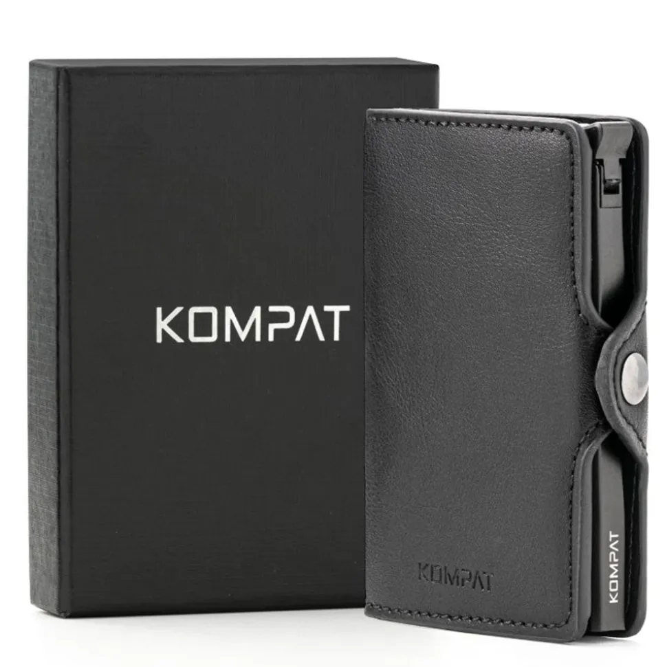 Portacarte KOMPAT linea Kompat S con RFID Colore Nero Carbon