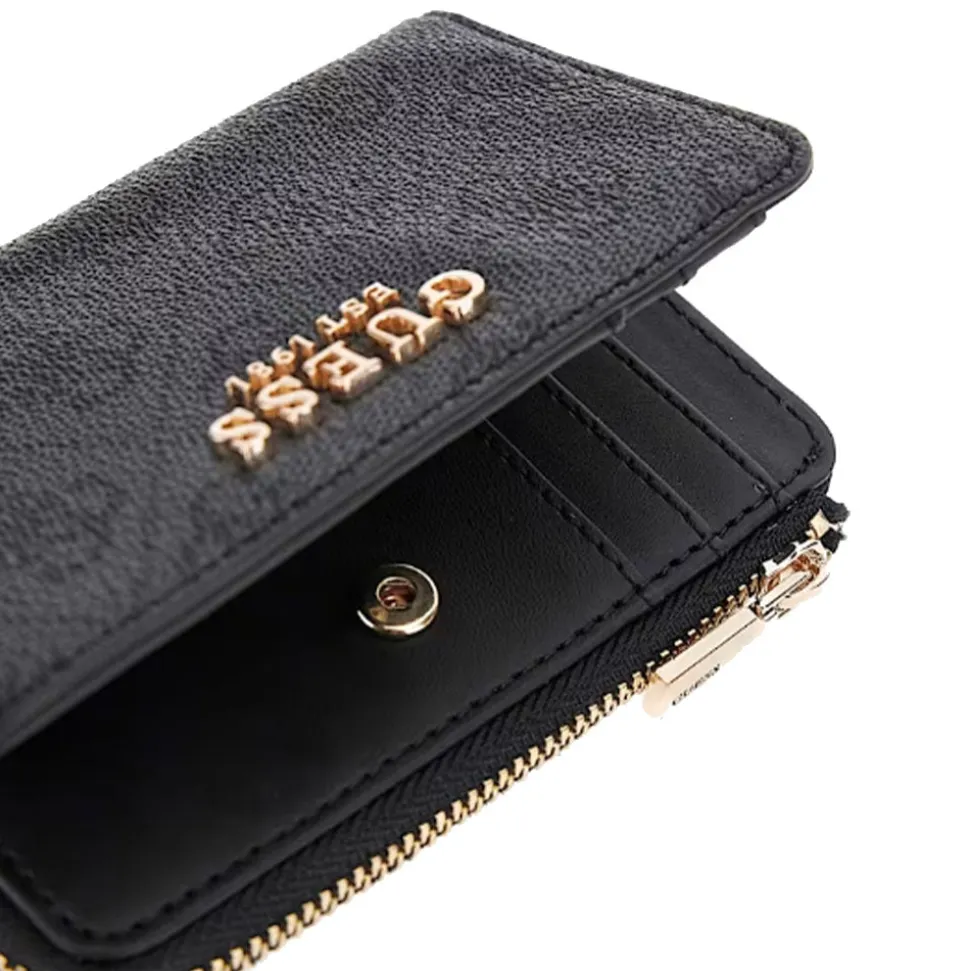 Portacarte Piccolo GUESS Chiuso con Clip Linea Laurel Colore Coal Logo