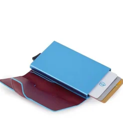 Portacarte PIQUADRO in Pelle e Alluminio con RFID in Pelle Colore Rosso - PP5649B2RBLR