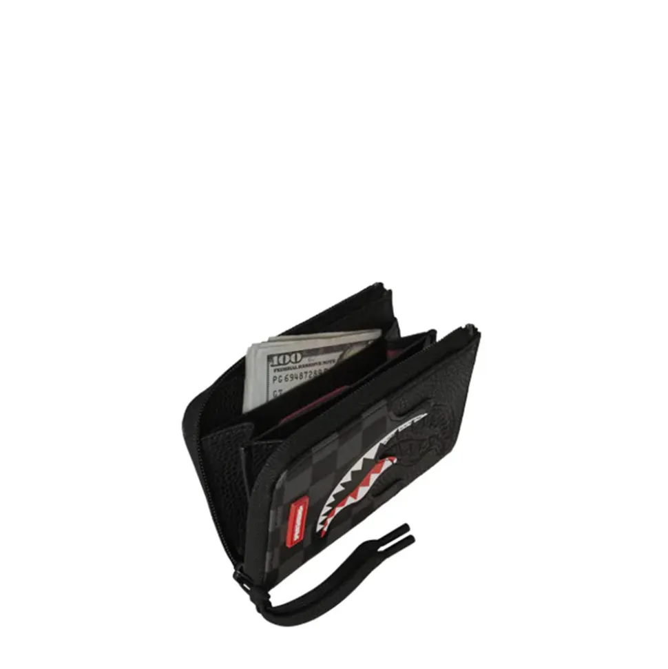Portafoglio con Zip SPRAYGROUND stampa Unfinished Shark