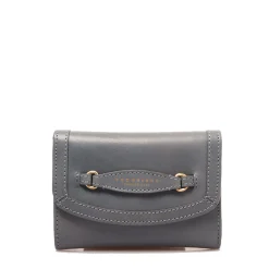 Portafoglio Donna con Bottone THE BRIDGE linea Bettina in Pelle Ceruleo
