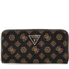 Portafoglio Donna GUESS Chiuso con Zip Linea Laurel colore Mocha Logo