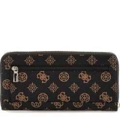Portafoglio Donna GUESS Chiuso con Zip Linea Laurel colore Mocha Logo