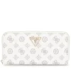 Portafoglio Donna GUESS Chiuso con Zip Linea Laurel colore White Logo