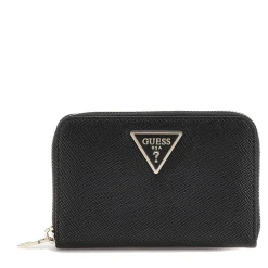 Portafoglio Donna GUESS Chiuso con Zip Linea Laurel Colore Nero Misura Media