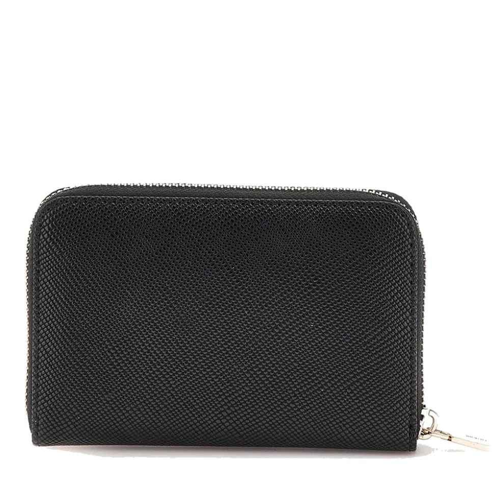 Portafoglio Donna GUESS Chiuso con Zip Linea Laurel Colore Nero Misura Media