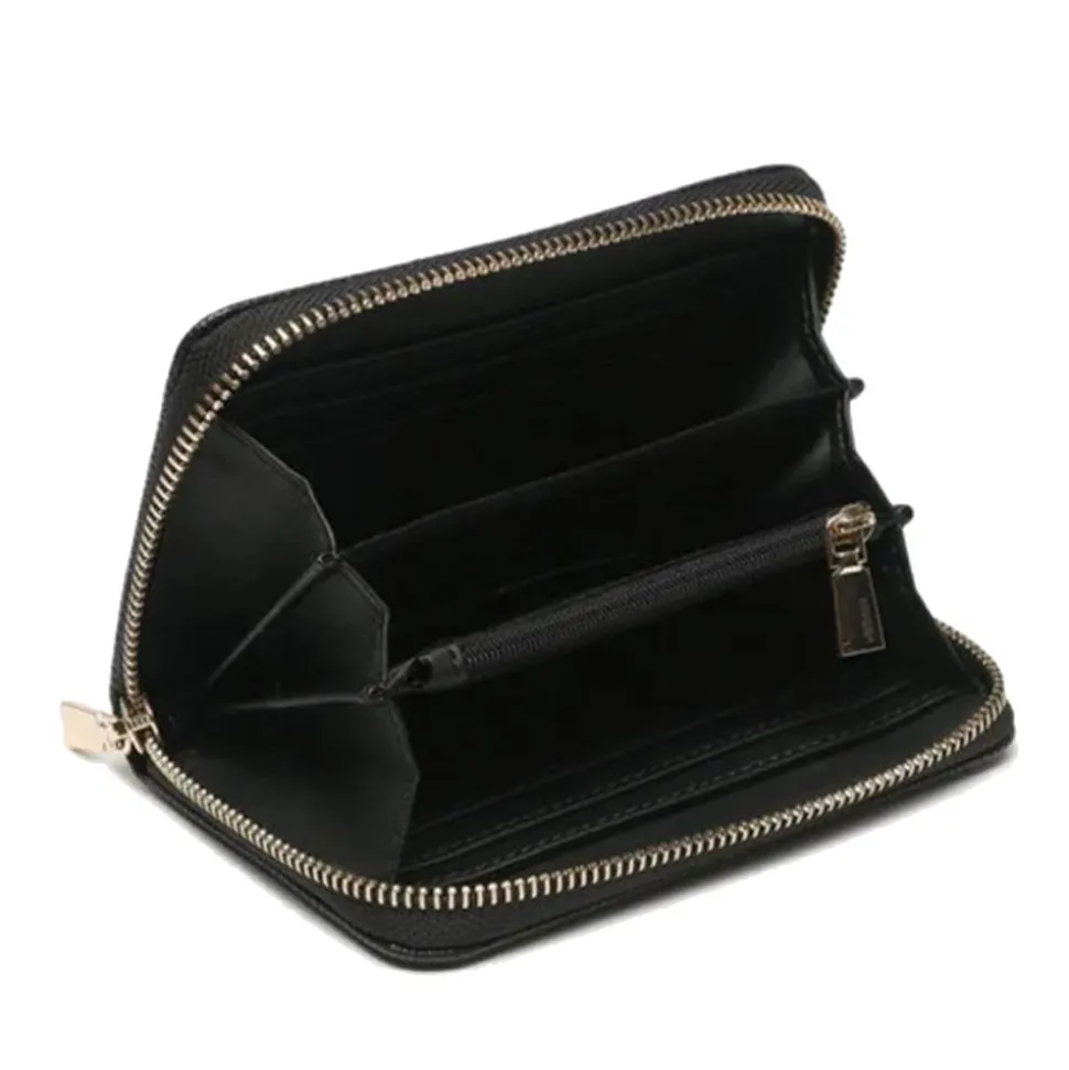 Portafoglio Donna GUESS Chiuso con Zip Linea Laurel Colore Nero Misura Media