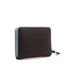 Portafoglio Donna Medio Zip Around THE BRIDGE linea Chiara in Pelle Nera