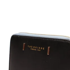 Portafoglio Donna Medio Zip Around THE BRIDGE linea Chiara in Pelle Nera