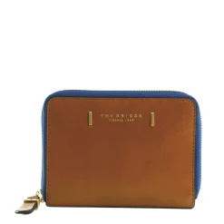 Portafoglio Donna Medio Zip Around THE BRIDGE linea Chiara in Pelle Cognac