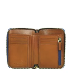 Portafoglio Donna Medio Zip Around THE BRIDGE linea Chiara in Pelle Cognac