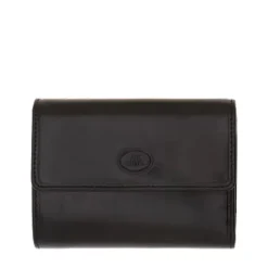Portafoglio Donna Piccolo con Clip THE BRIDGE in Pelle Nera linea Story Made in Italy