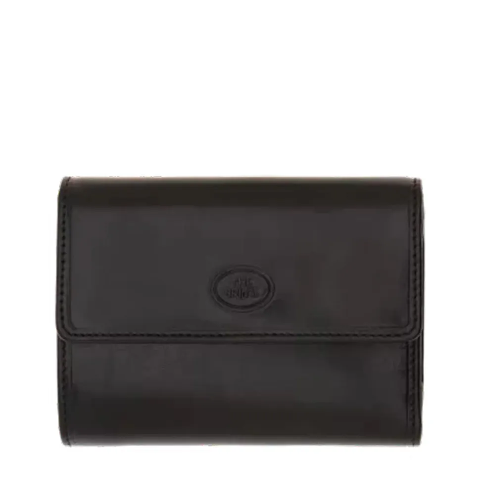 Portafoglio Donna Piccolo con Clip THE BRIDGE in Pelle Nera linea Story Made in Italy