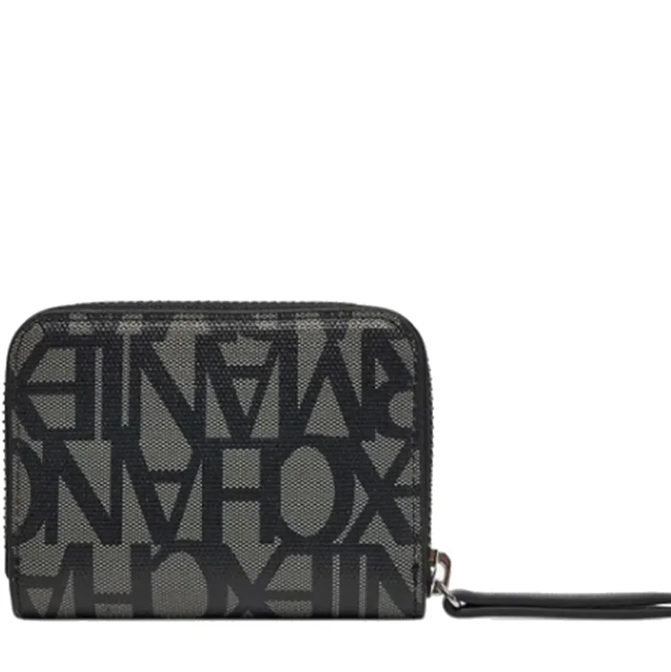Portafoglio Donna Piccolo Zip Around ARMANI EXCHANGE colore Beige - Black