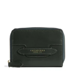 Portafoglio Donna Piccolo Zip Around THE BRIDGE linea Lucrezia in Pelle Verde Malachite