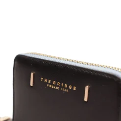 Portafoglio Donna Piccolo Zip Around THE BRIDGE linea Chiara in Pelle Nera