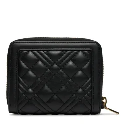 Portafoglio Donna Piccolo Zip Around Trapuntato LOVE MOSCHINO linea Quilted Nero