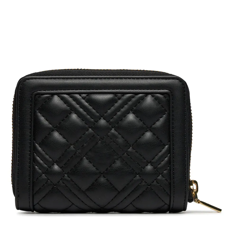 Portafoglio Donna Piccolo Zip Around Trapuntato LOVE MOSCHINO linea Quilted Nero