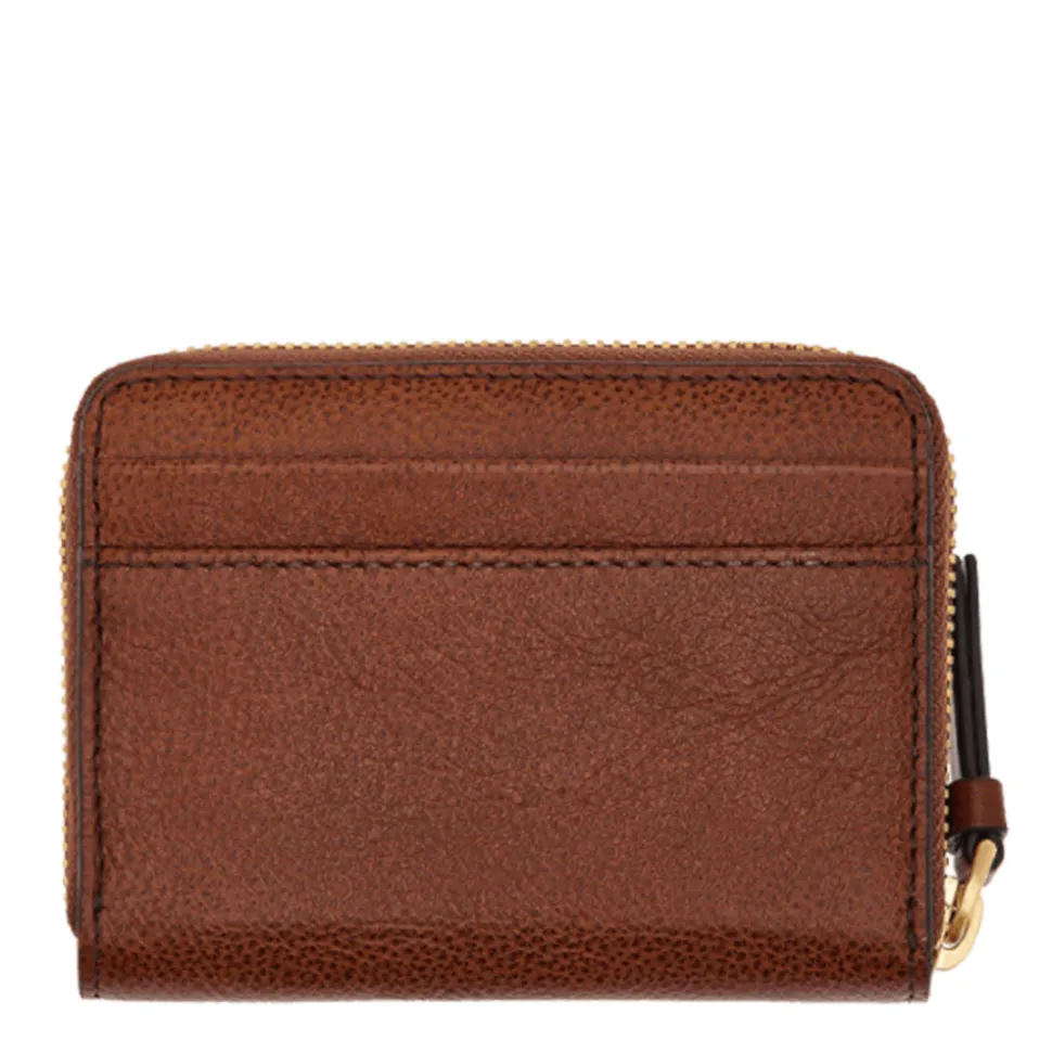 Portafoglio Donna Piccolo Zip Around THE BRIDGE linea Amelia in Pelle Marrone