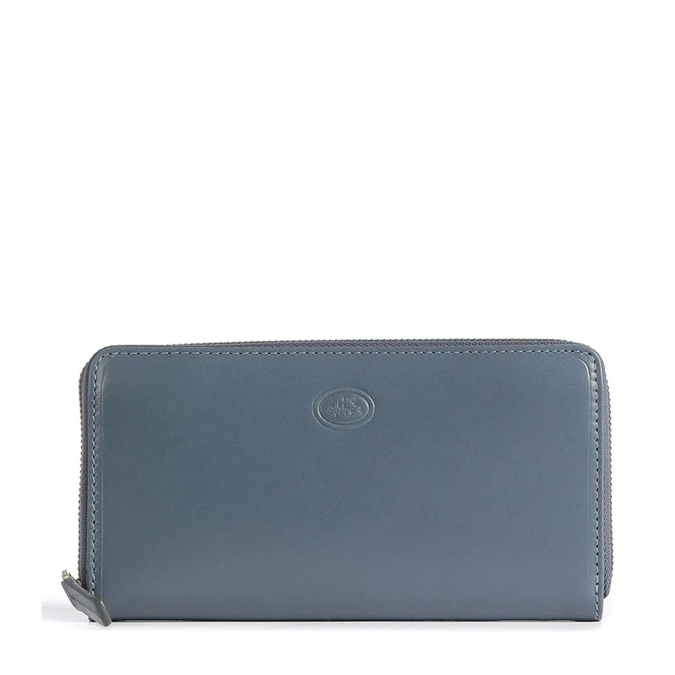 Portafoglio Donna Zip Around THE BRIDGE linea Story in Pelle Ceruleo