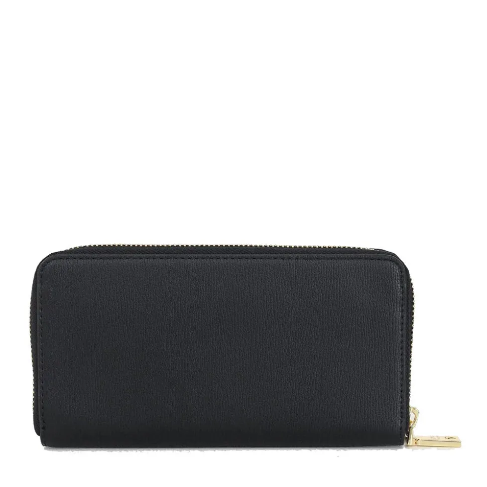 Portafoglio Donna Zip Around LOVE MOSCHINO Effetto Goffrato Nero