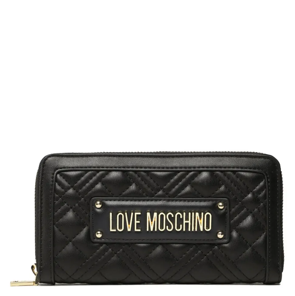 Portafoglio Donna Zip Around Trapuntato LOVE MOSCHINO linea Quilted Nero