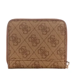Portafoglio Piccolo GUESS Chiuso con Zip Linea Laurel Colore Latte Logo