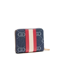 Portafoglio Piccolo Zip Around LIU JO in Denim Jacquard colore Blue Denim