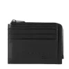 Portafoglio Porta Carte PIQUADRO In Pelle Nera Linea Urban Chiuso con Zip